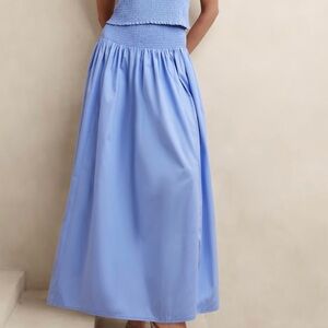 Banana Republic Factory Blue Midi Skirt